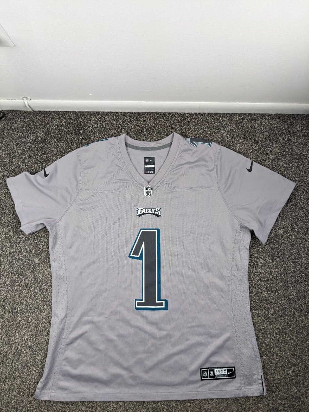 Philadelphia Eagles Jalen Hurts Jersey Nike On Field Gray Womens XL